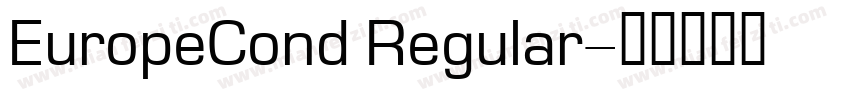 EuropeCond Regular字体转换